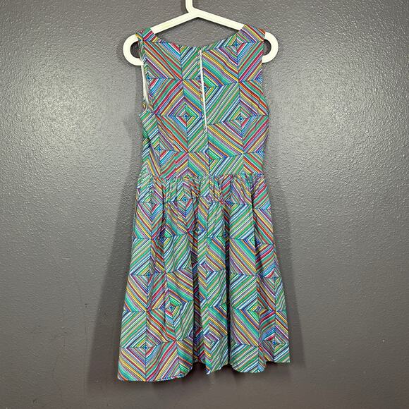 Modcloth Myrtlewood Pin Up Candy Stripe Dress Medium Pockets - Picture 2 of 7